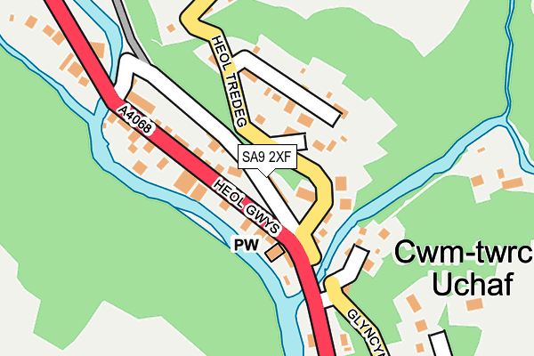 SA9 2XF map - OS OpenMap – Local (Ordnance Survey)