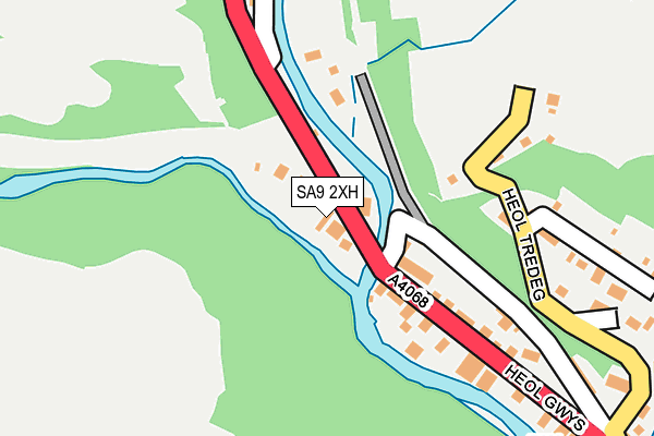 SA9 2XH map - OS OpenMap – Local (Ordnance Survey)