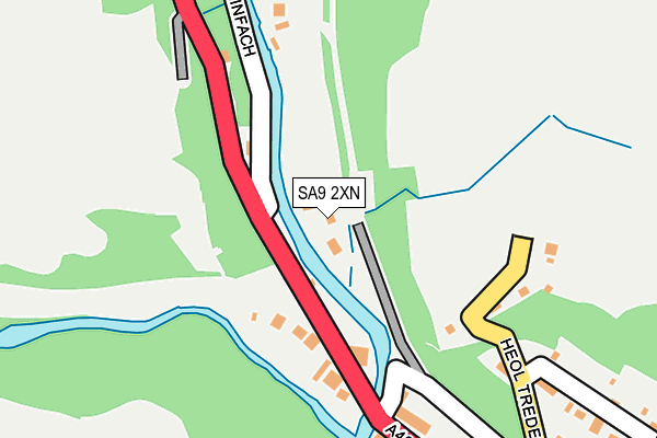 SA9 2XN map - OS OpenMap – Local (Ordnance Survey)