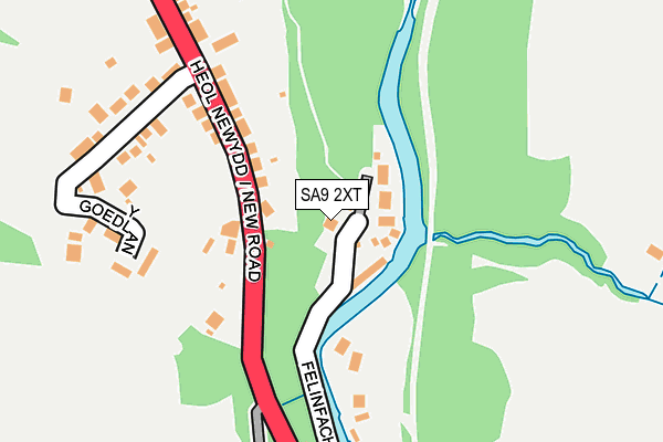 SA9 2XT map - OS OpenMap – Local (Ordnance Survey)