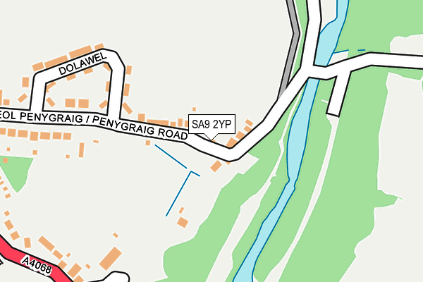 SA9 2YP map - OS OpenMap – Local (Ordnance Survey)