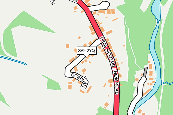 SA9 2YQ map - OS OpenMap – Local (Ordnance Survey)
