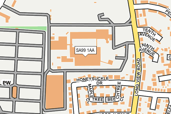 SA99 1AA map - OS OpenMap – Local (Ordnance Survey)