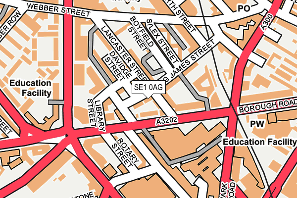 SE1 0AG map - OS OpenMap – Local (Ordnance Survey)
