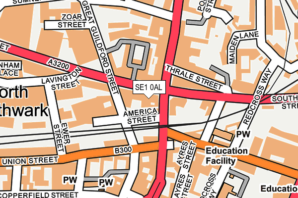 SE1 0AL map - OS OpenMap – Local (Ordnance Survey)