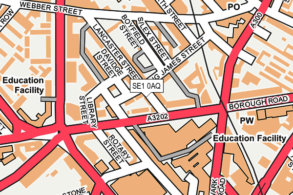 SE1 0AQ map - OS OpenMap – Local (Ordnance Survey)