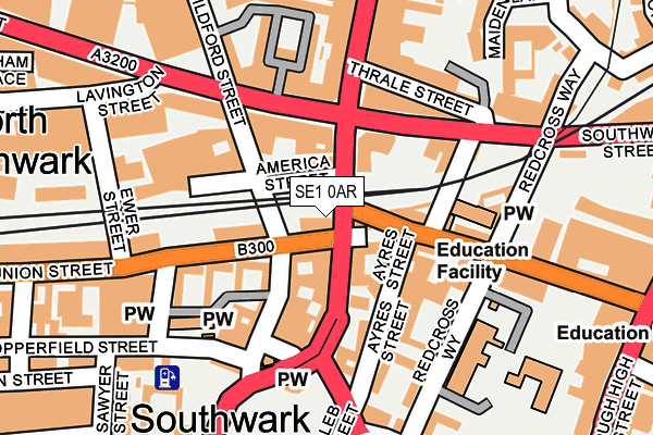 SE1 0AR map - OS OpenMap – Local (Ordnance Survey)