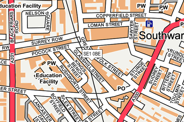 SE1 0BE map - OS OpenMap – Local (Ordnance Survey)