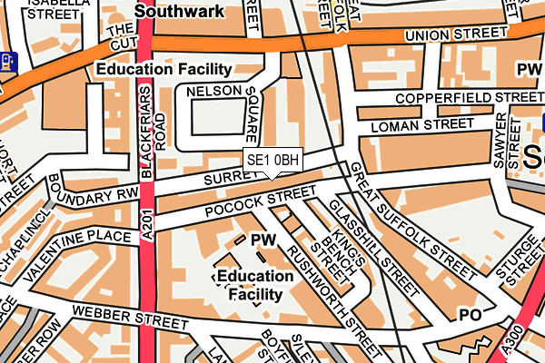SE1 0BH map - OS OpenMap – Local (Ordnance Survey)