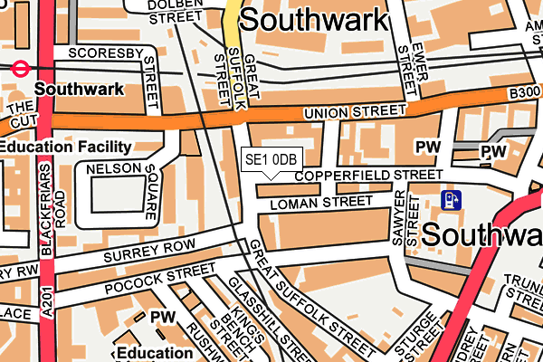 SE1 0DB map - OS OpenMap – Local (Ordnance Survey)