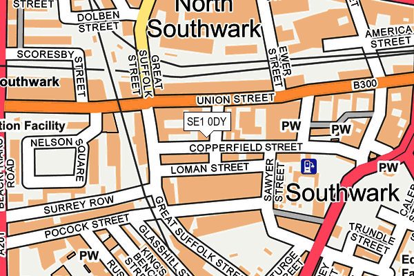 SE1 0DY map - OS OpenMap – Local (Ordnance Survey)