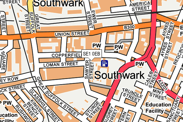 SE1 0EB map - OS OpenMap – Local (Ordnance Survey)