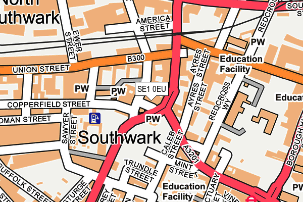 SE1 0EU map - OS OpenMap – Local (Ordnance Survey)