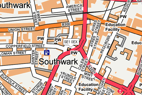 SE1 0EX map - OS OpenMap – Local (Ordnance Survey)