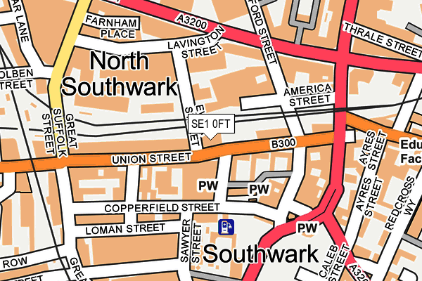 SE1 0FT map - OS OpenMap – Local (Ordnance Survey)