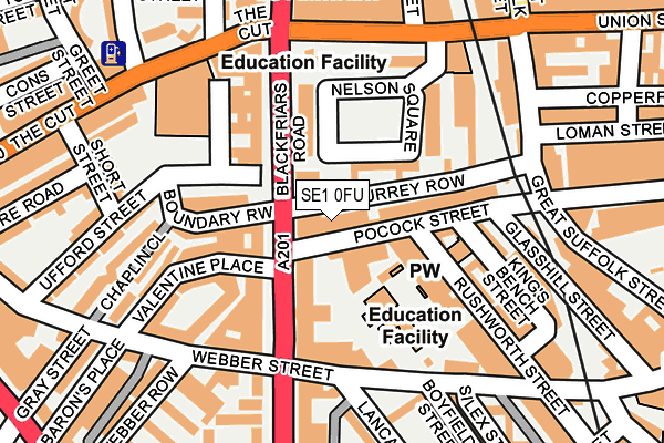 SE1 0FU map - OS OpenMap – Local (Ordnance Survey)
