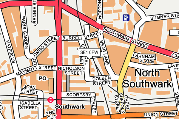 SE1 0FW map - OS OpenMap – Local (Ordnance Survey)