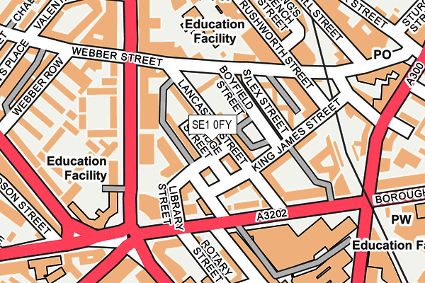 SE1 0FY map - OS OpenMap – Local (Ordnance Survey)