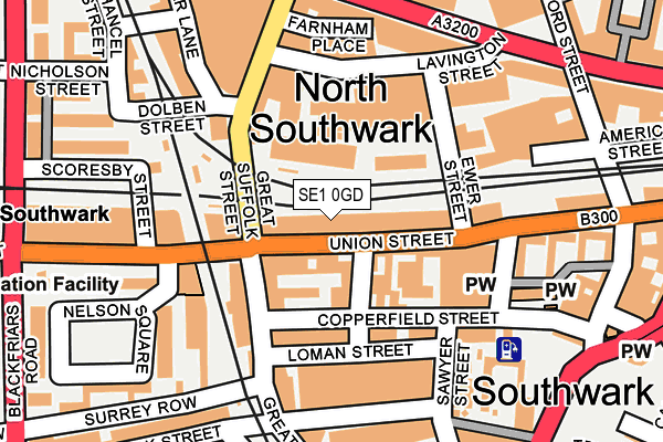 SE1 0GD map - OS OpenMap – Local (Ordnance Survey)