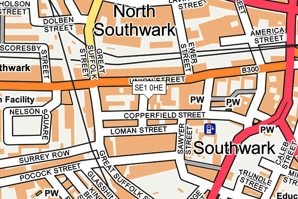 SE1 0HE map - OS OpenMap – Local (Ordnance Survey)