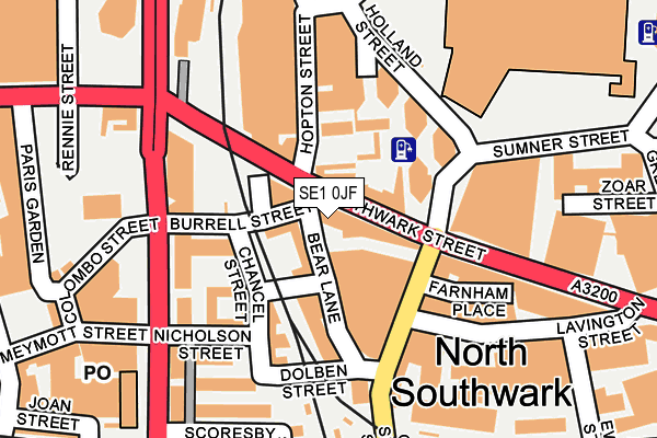 SE1 0JF map - OS OpenMap – Local (Ordnance Survey)