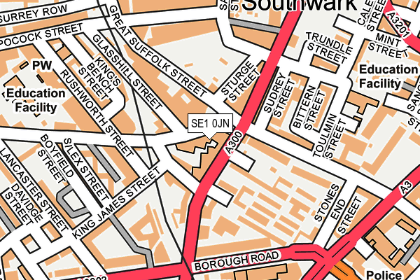 SE1 0JN map - OS OpenMap – Local (Ordnance Survey)