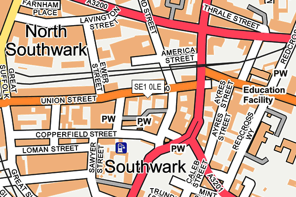 SE1 0LE map - OS OpenMap – Local (Ordnance Survey)