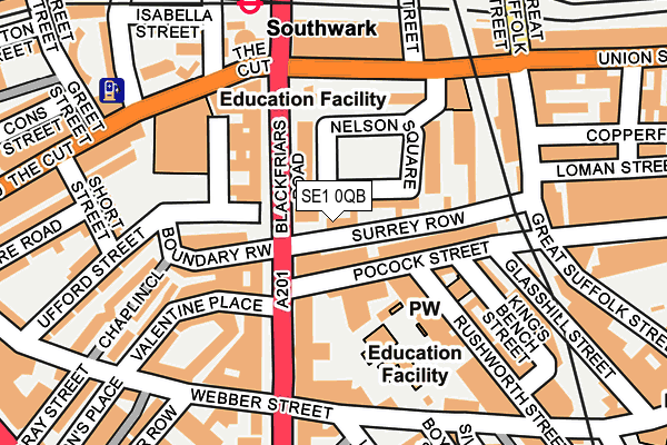 SE1 0QB map - OS OpenMap – Local (Ordnance Survey)