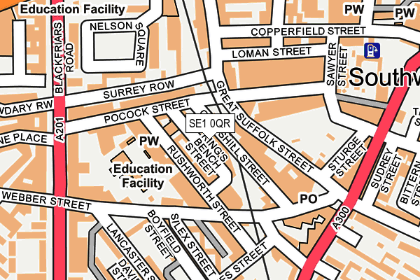 SE1 0QR map - OS OpenMap – Local (Ordnance Survey)