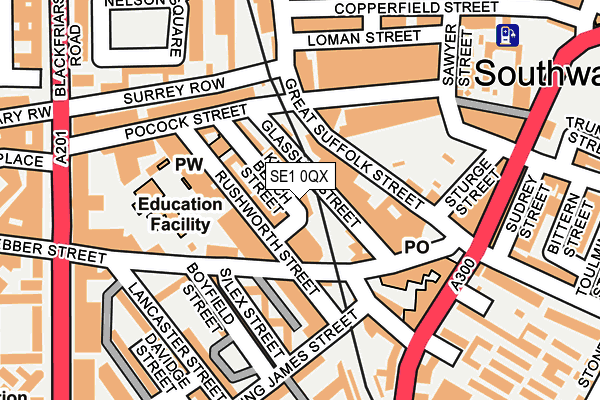 SE1 0QX map - OS OpenMap – Local (Ordnance Survey)