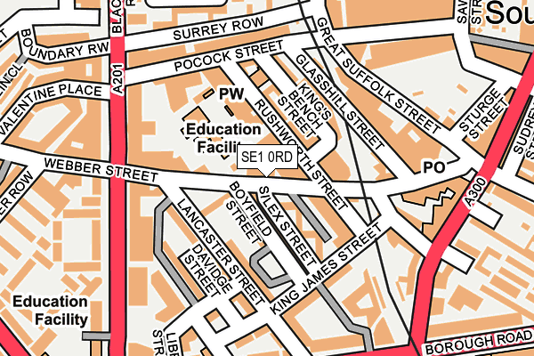 SE1 0RD map - OS OpenMap – Local (Ordnance Survey)
