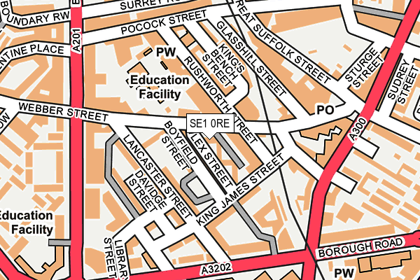 SE1 0RE map - OS OpenMap – Local (Ordnance Survey)