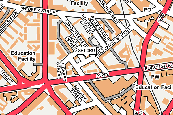 SE1 0RU map - OS OpenMap – Local (Ordnance Survey)