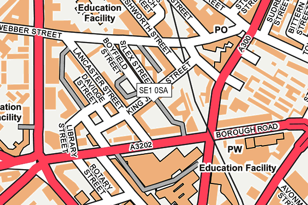 SE1 0SA map - OS OpenMap – Local (Ordnance Survey)