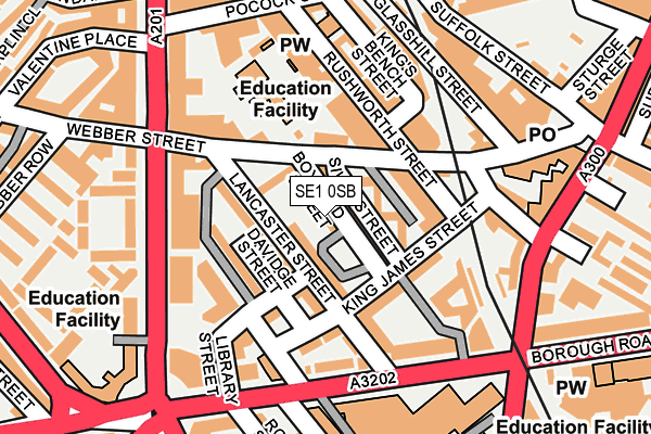 SE1 0SB map - OS OpenMap – Local (Ordnance Survey)