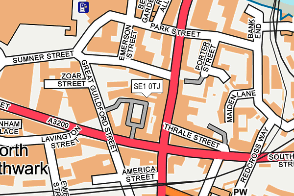 SE1 0TJ map - OS OpenMap – Local (Ordnance Survey)