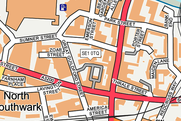 SE1 0TQ map - OS OpenMap – Local (Ordnance Survey)