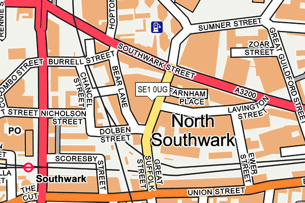 SE1 0UG map - OS OpenMap – Local (Ordnance Survey)