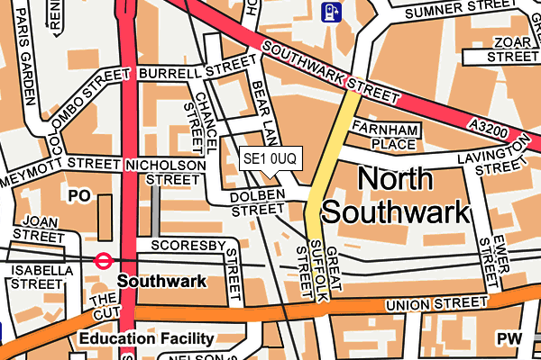 SE1 0UQ map - OS OpenMap – Local (Ordnance Survey)