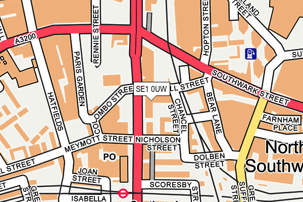 SE1 0UW map - OS OpenMap – Local (Ordnance Survey)
