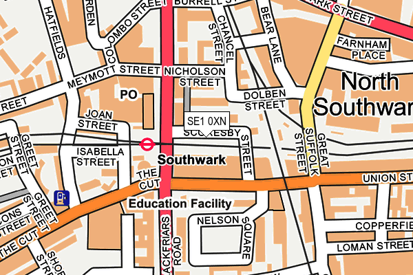 SE1 0XN map - OS OpenMap – Local (Ordnance Survey)