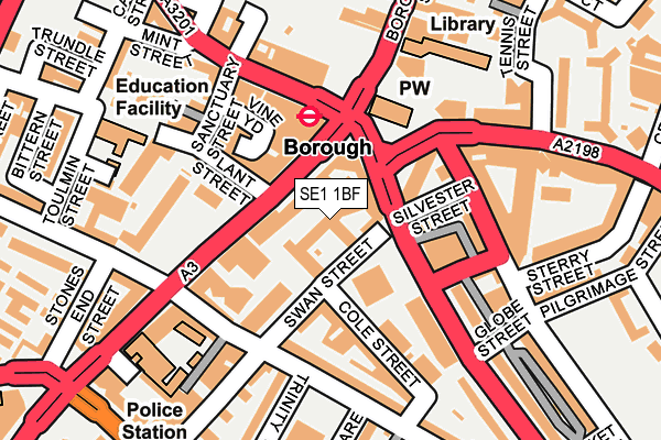 SE1 1BF map - OS OpenMap – Local (Ordnance Survey)