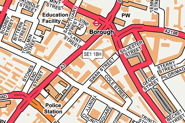 SE1 1BH map - OS OpenMap – Local (Ordnance Survey)
