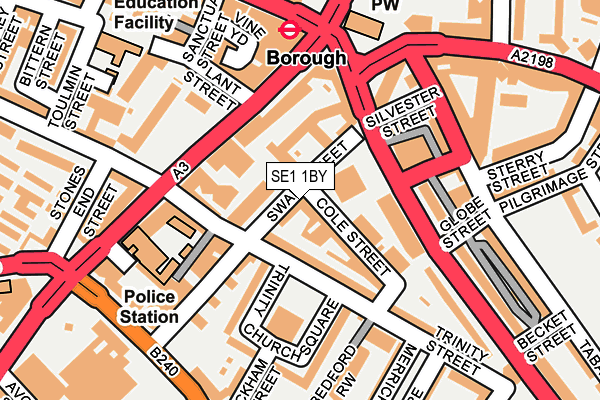 SE1 1BY map - OS OpenMap – Local (Ordnance Survey)