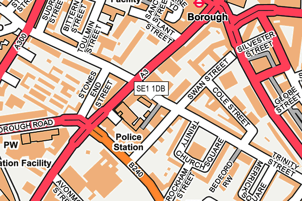 SE1 1DB map - OS OpenMap – Local (Ordnance Survey)