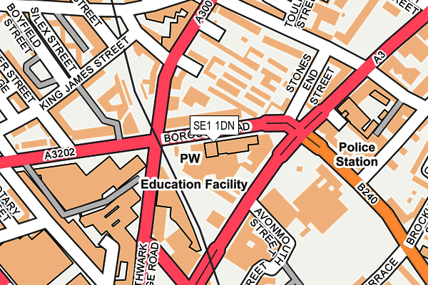 SE1 1DN map - OS OpenMap – Local (Ordnance Survey)