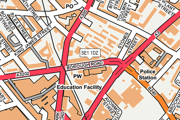 SE1 1DZ map - OS OpenMap – Local (Ordnance Survey)