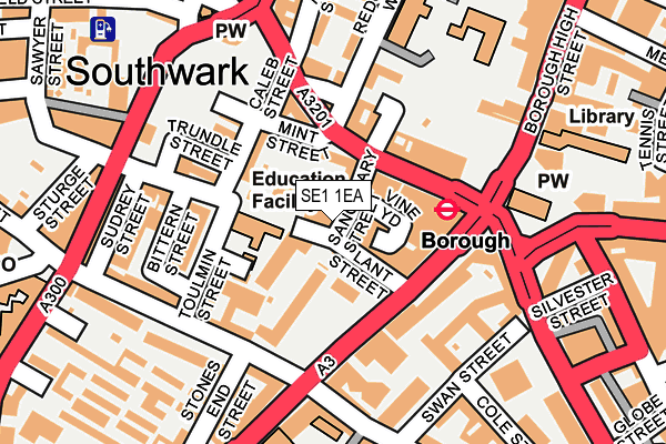 SE1 1EA map - OS OpenMap – Local (Ordnance Survey)