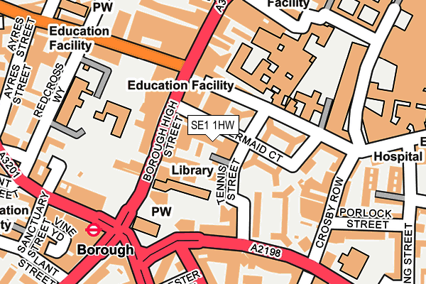SE1 1HW map - OS OpenMap – Local (Ordnance Survey)