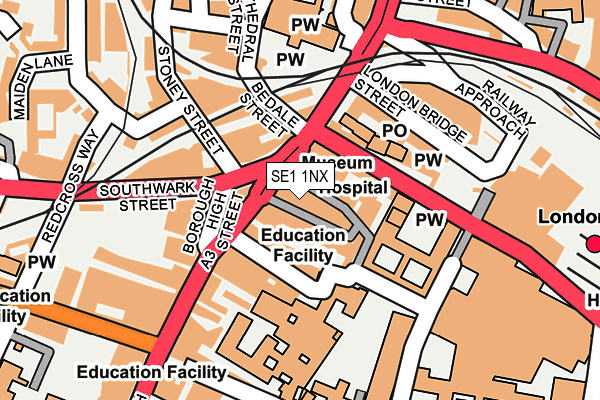 SE1 1NX map - OS OpenMap – Local (Ordnance Survey)
